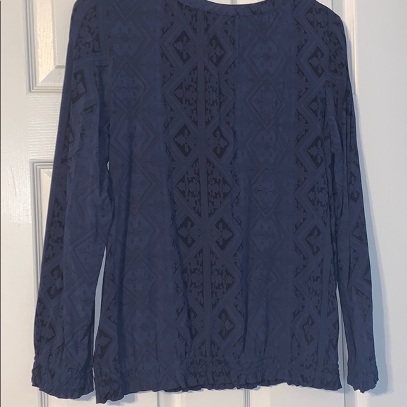 Dark Blue Como Vintage Blouse - Picture 4 of 4